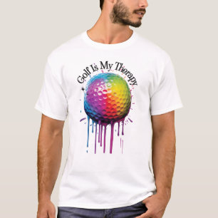 Camiseta Golfe É Minha Terapia   Golf Engraçado