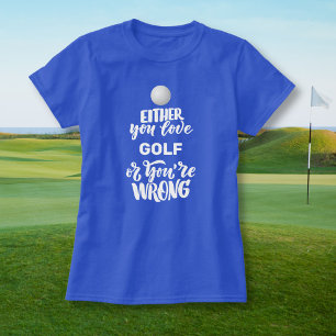Camiseta Golfe Engraçado Adoro Golfe, Golfista