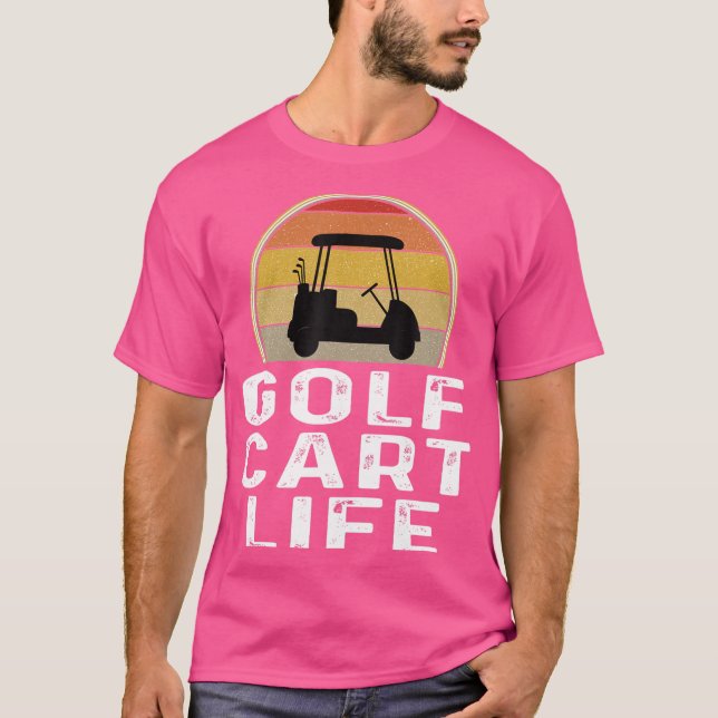 Camiseta Golfe Engraçado Carrinho Vida Golfe Golfe Clusters (Frente)