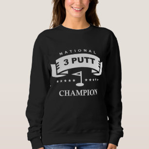 Camiseta Golfe engraçado do campeão nacional de três pontas