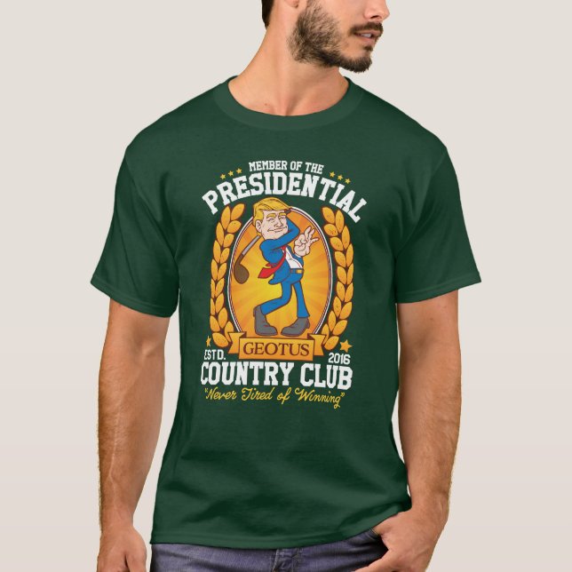 Camiseta "Golfe engraçado do clube presidencial" do trunfo (Frente)