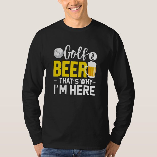 Camiseta Golfe Engraçado E Bebendo De Golfe De Bebê (Frente)