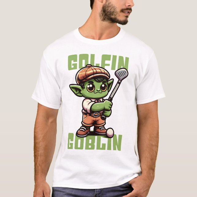 Camiseta Golfe Engraçado Goblin (Frente)