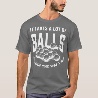 Camiseta Golfe Engraçado Pun faz bolas de golfe Pai Piada d