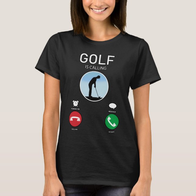 Camiseta Golfe Está Chamando Interface de Chamada de Telefo (Frente)