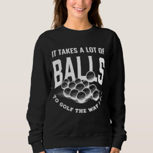 Camiseta Golfe Funny Pun Leva Bolas Para Golfe Pai Jok