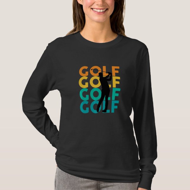 Camiseta Golfe Golfista Retro Antigo   (Frente)