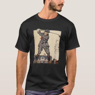 Camiseta Golfe Golfista Vintage Antigo Golfe