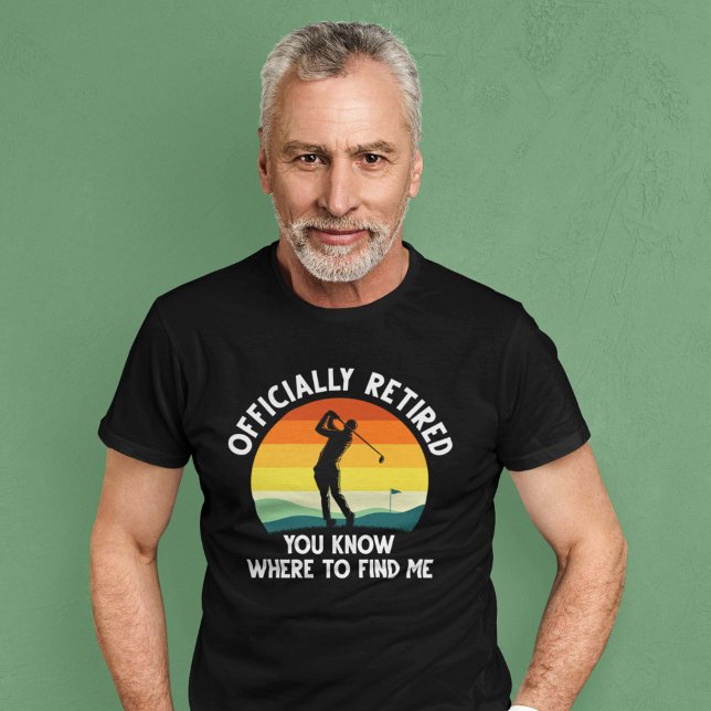 Camiseta Golfe Oficialmente Aposentado (Criador carregado)