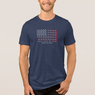 Camiseta Golfe Patriótico Bandeira Americana Melhor Pai Por