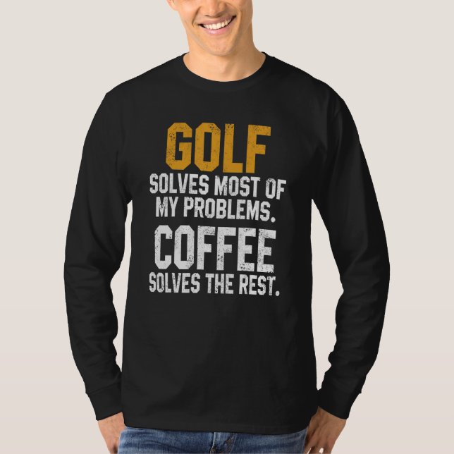 Camiseta Golfe Resolve Meus Problemas Café   Golfe Buraco P (Frente)