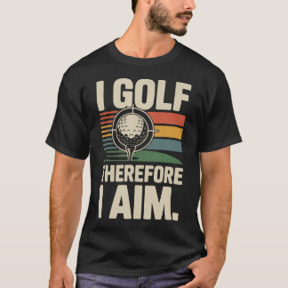 Camiseta Golfe Retro Vintage Eu Golfe Portanto Eu