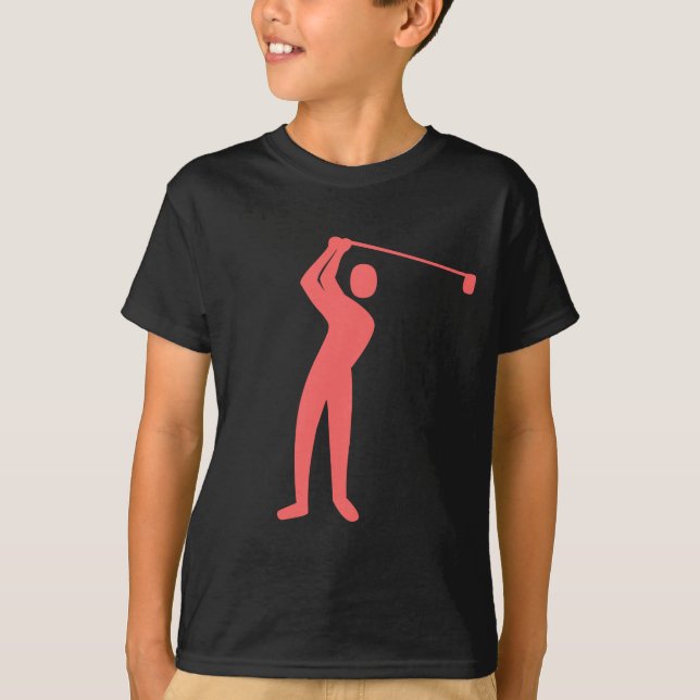 Camiseta Golfe - Rosa Tropical (Frente)