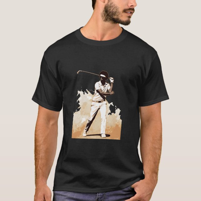 Camiseta Golfer Afro Man Golf Player Africano (Frente)