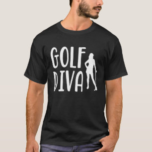 Camiseta Golfer Diva Golfe Campo de Golfe Esportes para Mul