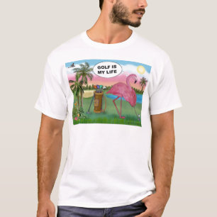 Camiseta Golfer Flamingo - Golfe é minha vida