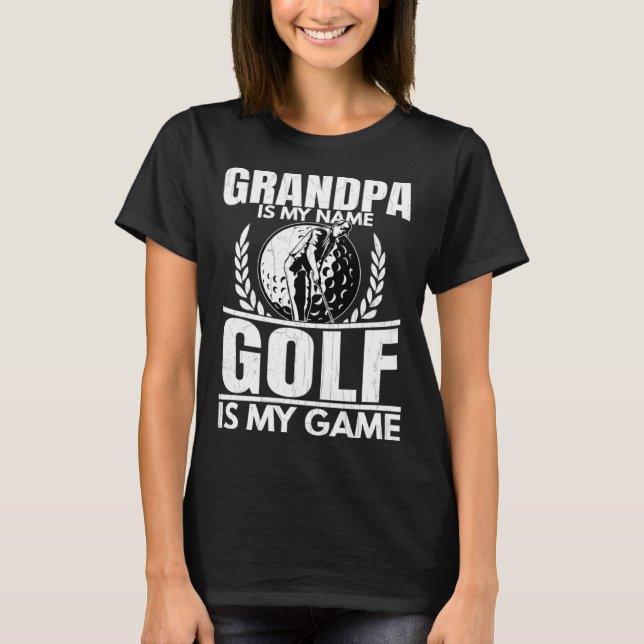Camiseta Golfer Grandpa  Golf Player Golfing Coach Graphic (Frente)
