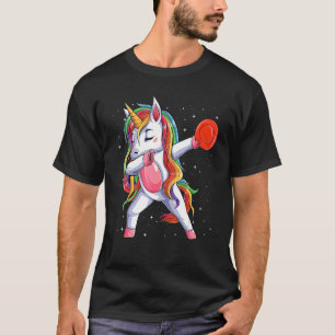 Camiseta Golfer Unicórnio Dabbing Jogador de Golfe de Disco