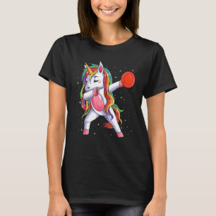 Camiseta Golfer Unicórnio Dabbing Jogador de Golfe de Disco
