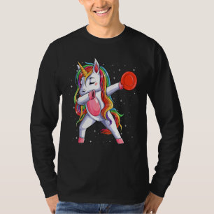 Camiseta Golfer Unicórnio Dabbing Jogador de Golfe de Disco