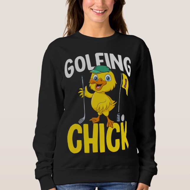 Camiseta Golfing Chick Women Cute Golfing Ladies Golf (Frente)