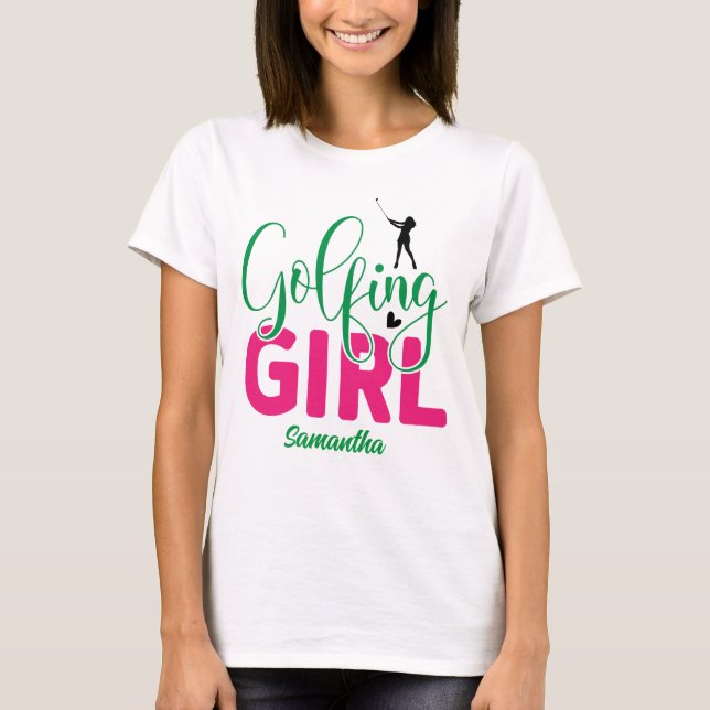 Camiseta Golfing com nome editável (Frente)