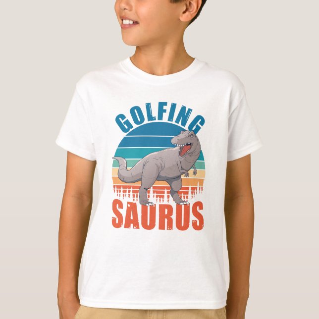 Camiseta Golfing Saurus Funny T Rex Dinos Gift (Frente)