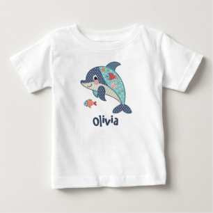 Camiseta Golfinhão de Patchwork Fofo