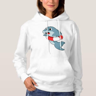 Camiseta Golfinho a Nadar com anel de Natação