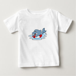 Camiseta Golfinho a Nadar com anel de Natação.PNG