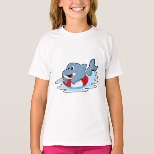 Camiseta Golfinho a Nadar com anel de Natação.PNG