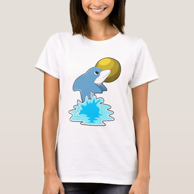Camiseta Golfinho a Nadar com Lua (Frente)