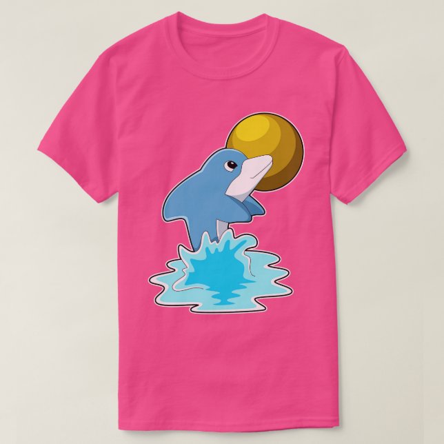Camiseta Golfinho a Nadar com Lua (Frente do Design)