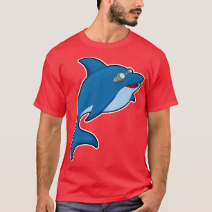 Camiseta Golfinho a Nadar com óculos de natação 3