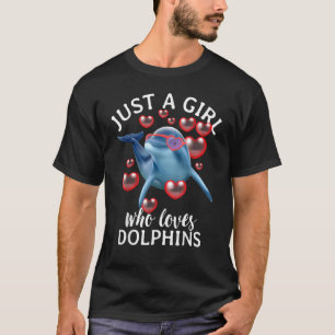 Camiseta Golfinho Apaixonado Apenas Uma Menina Que Ama Golf
