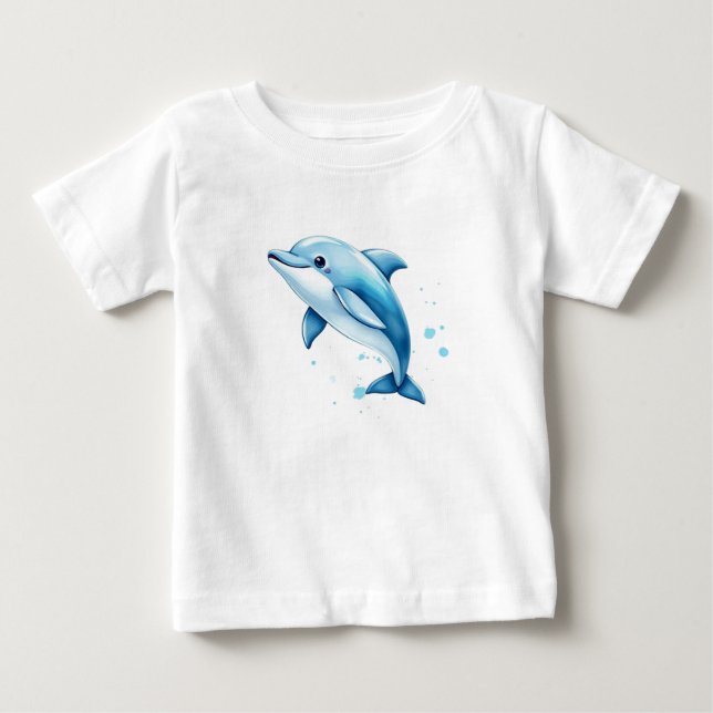Camiseta Golfinho Azul Splashy (Frente)