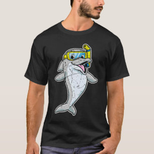 Camiseta Golfinho-Cinto Snorkel Mar de Baleia Homens Legal