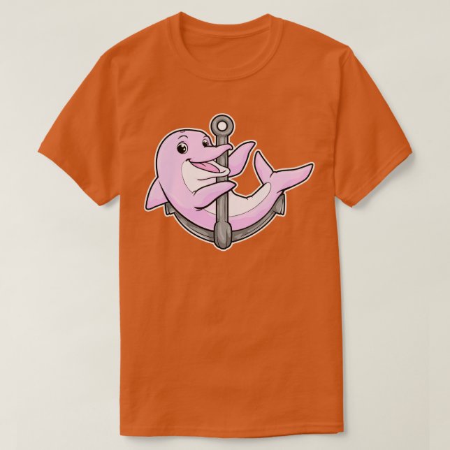 Camiseta Golfinho com Âncora (Frente do Design)