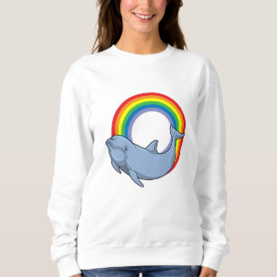 Camiseta Golfinho com arco-íris