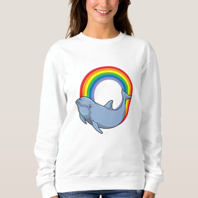 Camiseta Golfinho com arco-íris (Frente)