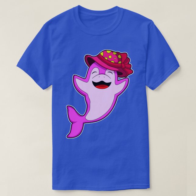 Camiseta Golfinho com chapéu vermelho (Frente do Design)