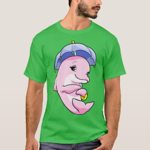 Camiseta Golfinho com guarda-chuva