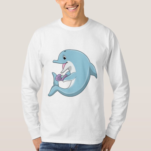Camiseta Golfinho com Pérola (Frente)