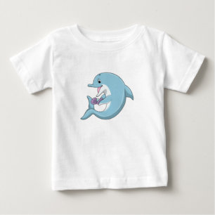 Camiseta Golfinho com Pérola