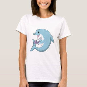 Camiseta Golfinho com Pérola