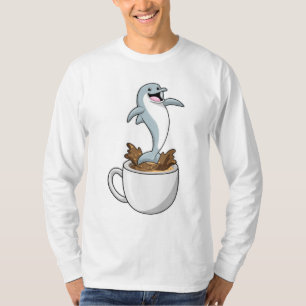 Camiseta Golfinho com Taça de Café