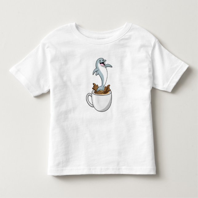 Camiseta Golfinho com Taça de Café (Frente)