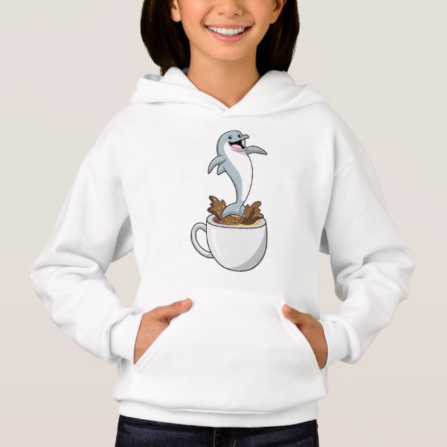 Camiseta Golfinho com Taça de Café (Frente)