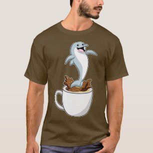 Camiseta Golfinho com Taça de Café