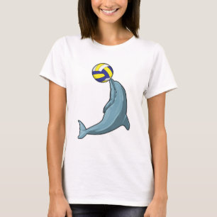 Camiseta Golfinho com voleibol
